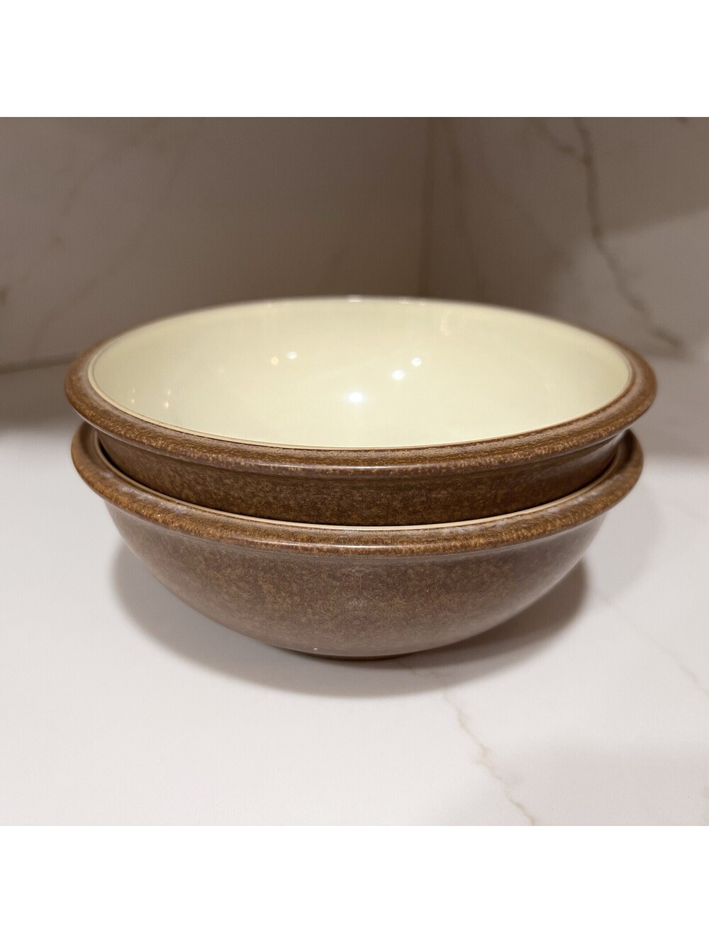Denby-Langley Energy Cinnamon Soup Cereal Bowl 7” MCM Stoneware England Speckle